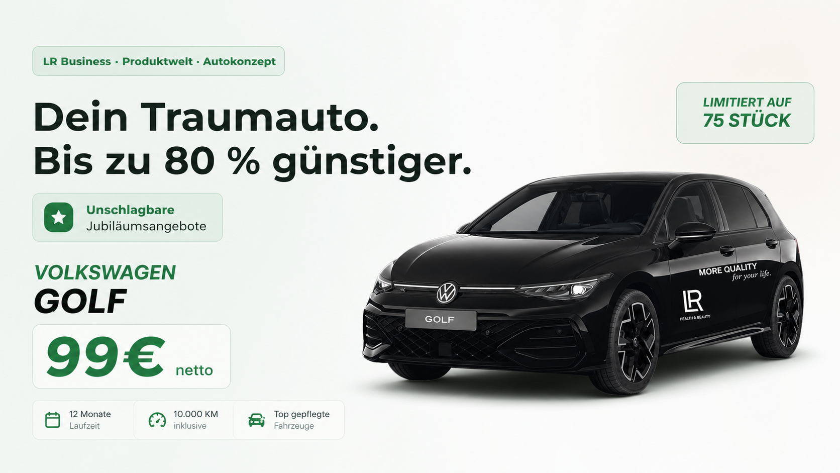 Volkswagen Golf Angebot aus dem LR Autokonzept